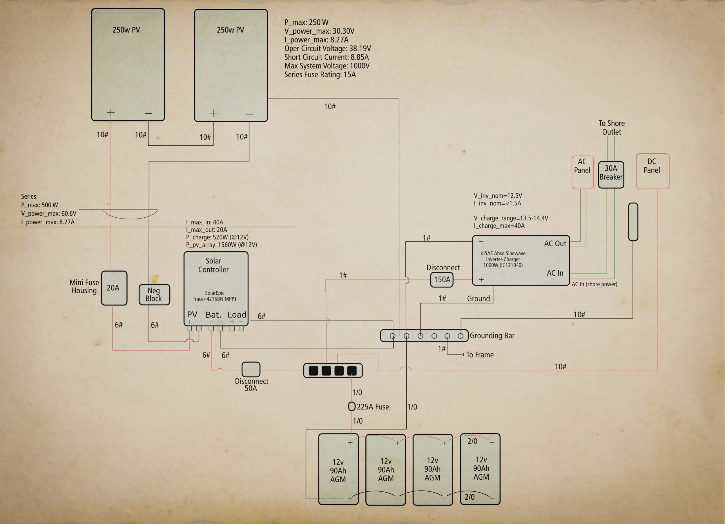 As-built electrical diagram